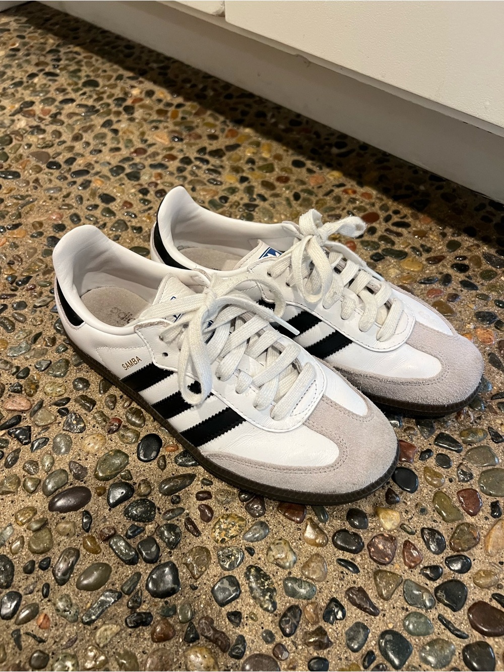 adidas White & Black Low-Profile Sneakers